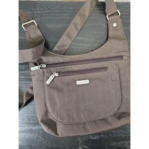 Baggallini Brown Nylon Travel Everyday Crossbody Bag Small
